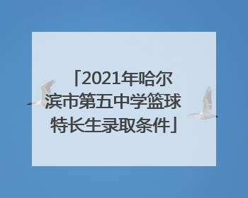 2021年哈尔滨市第五中学篮球特长生录取条件