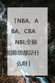 NBA、ABA、CBA、NBL全称和意思都是什么呀