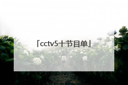 cctv5十节目单